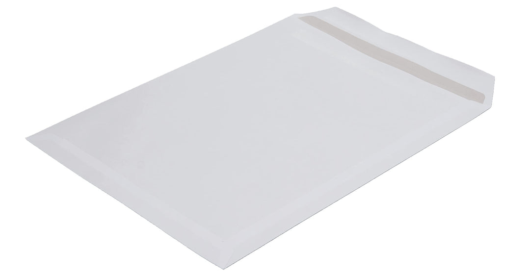 250 Stück, Versandtaschen, DIN C4, Selbstklebung, Gerade Klappe, 100 g/qm Offset, Ohne Fenster, Weis
