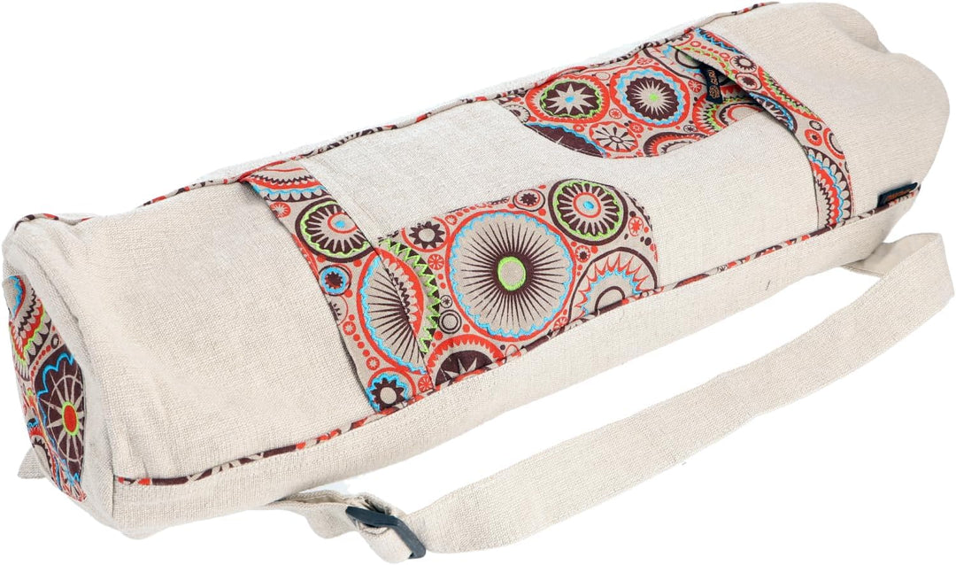 GURU SHOP Ethno-Yogamatten-Tasche - Schwarz, Herren/Damen, Baumwolle, 65x15x15 cm, Taschen für Yogam
