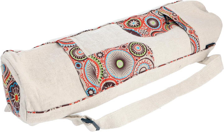 GURU SHOP Ethno-Yogamatten-Tasche - Schwarz, Herren/Damen, Baumwolle, 65x15x15 cm, Taschen für Yogam