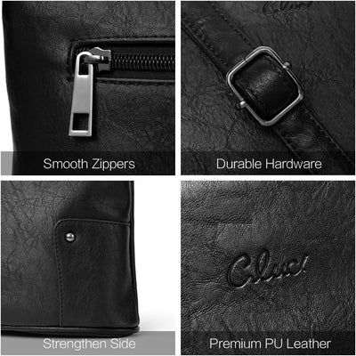 CLUCI Umhängetasche Damen Klein Crossbody Clutch Handytasche mit Geldbörse Schwarz 1-schwarz, 1-schw