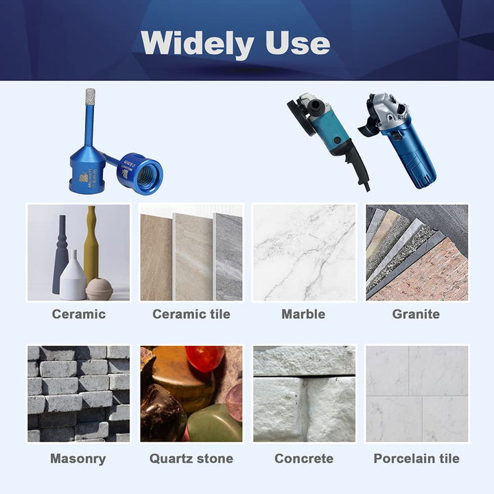 Diamant Fliesenbohrer 6mm - 2 stücke M14 Diamantbohrer Lochsäge für Fliesen Porzellan Keramik Marmor