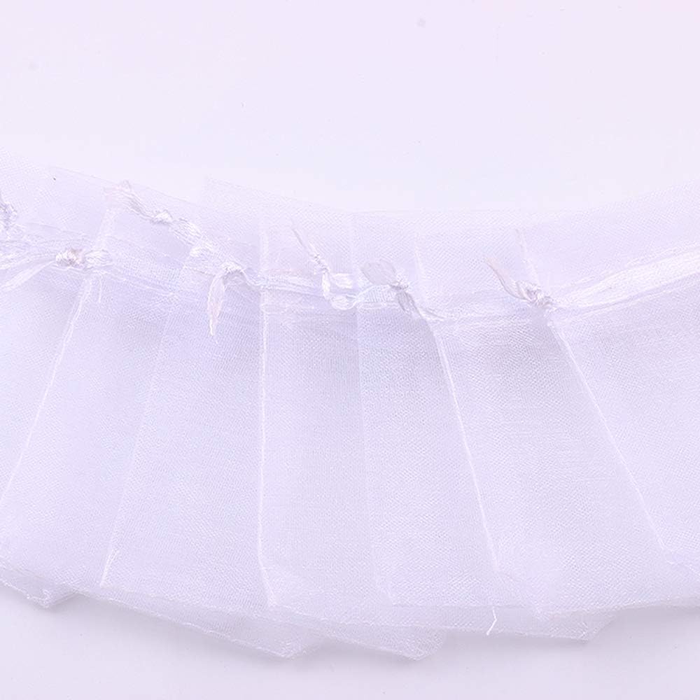 PLECUPE 100 Stück Organzasäckchen, Organzabeutel 25x35 cm, Tunnelzug Hochzeit Säckchen, Schmuckbeute