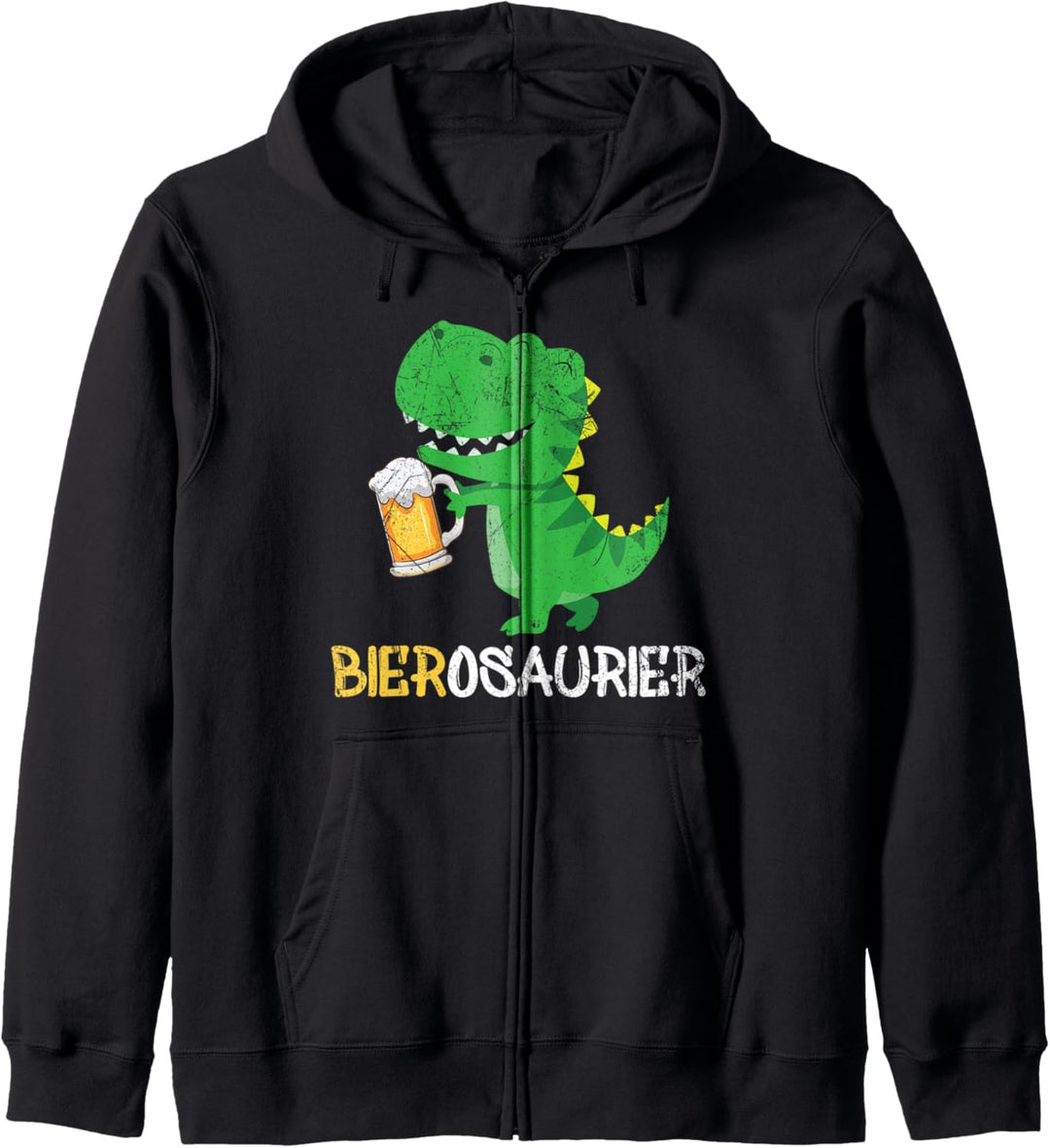 Bierosaurier Bier Sauf Party Lustiges Biertrinker Spruch Kapuzenjacke
