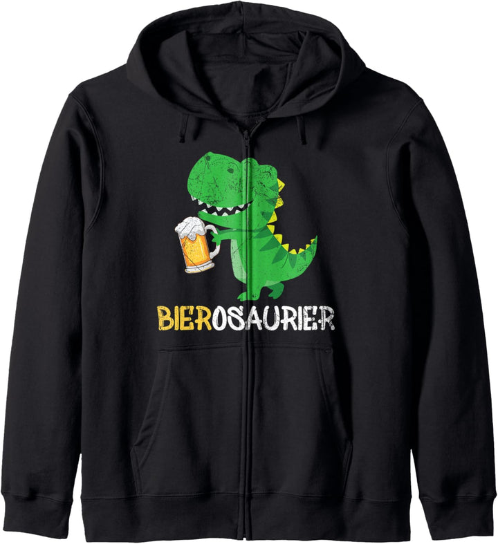 Bierosaurier Bier Sauf Party Lustiges Biertrinker Spruch Kapuzenjacke