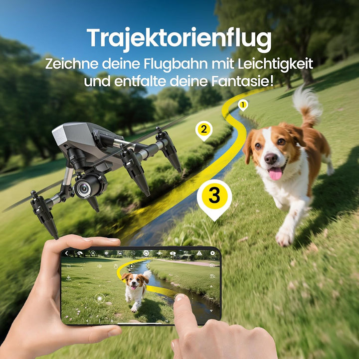 DEERC D21 Mini Drohne mit 1080P Kamera für Kinder, RC Quadcopter mit FPV Übertragung, 3 Batterien, O