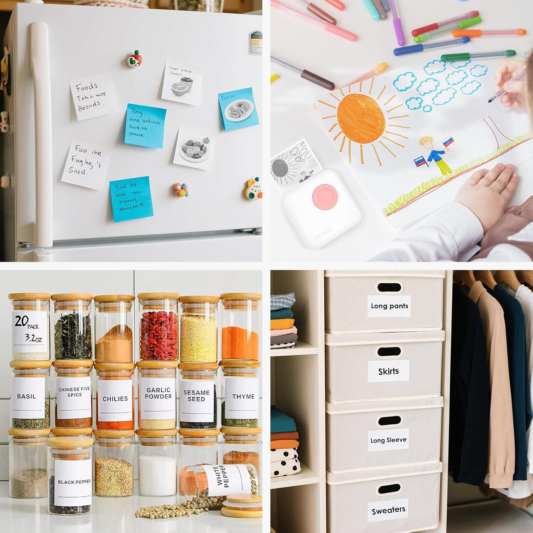 GuKKK Mini-Fotodrucker, Thermodrucker, tragbarer Sofortbilddrucker, Mini-Fotodruck vom Handy, Thermo