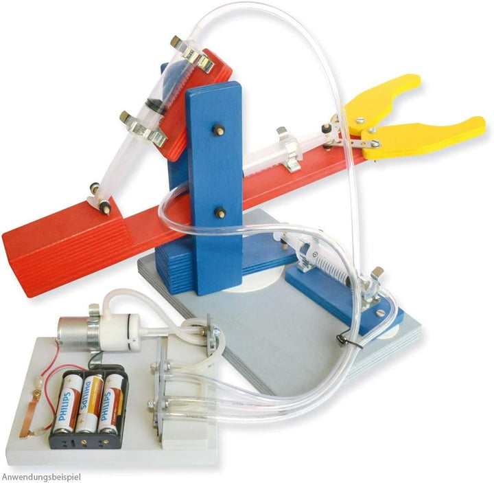matches21 Roboter Arm Roboterarm Luftdrucktechnik Pneumatik mit E-Kompressor Bausatz Bastelset - Kin