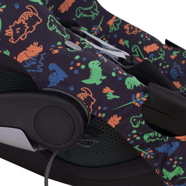 JYOKO KIDS Bezug kompatibel mit Maxi Cosi Pebble 360 Y FamilyFix 360, aus Baumwolle (Happy Dino) Hap