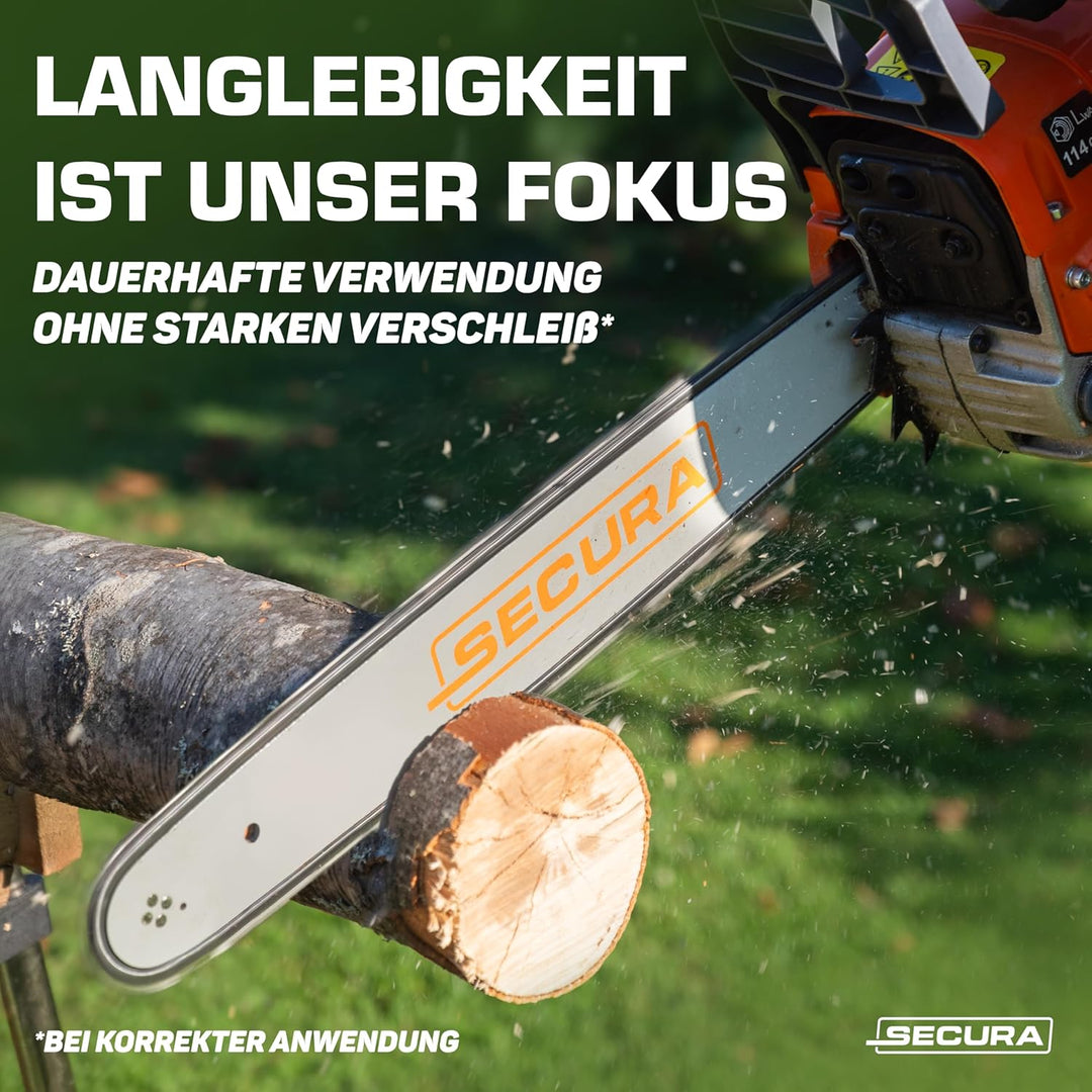 SECURA 4 Stück Ersatzkette für Kettensäge 35cm Dolmar Einhell Bosch Makita | Sägekette 35cm 3/8 1,3