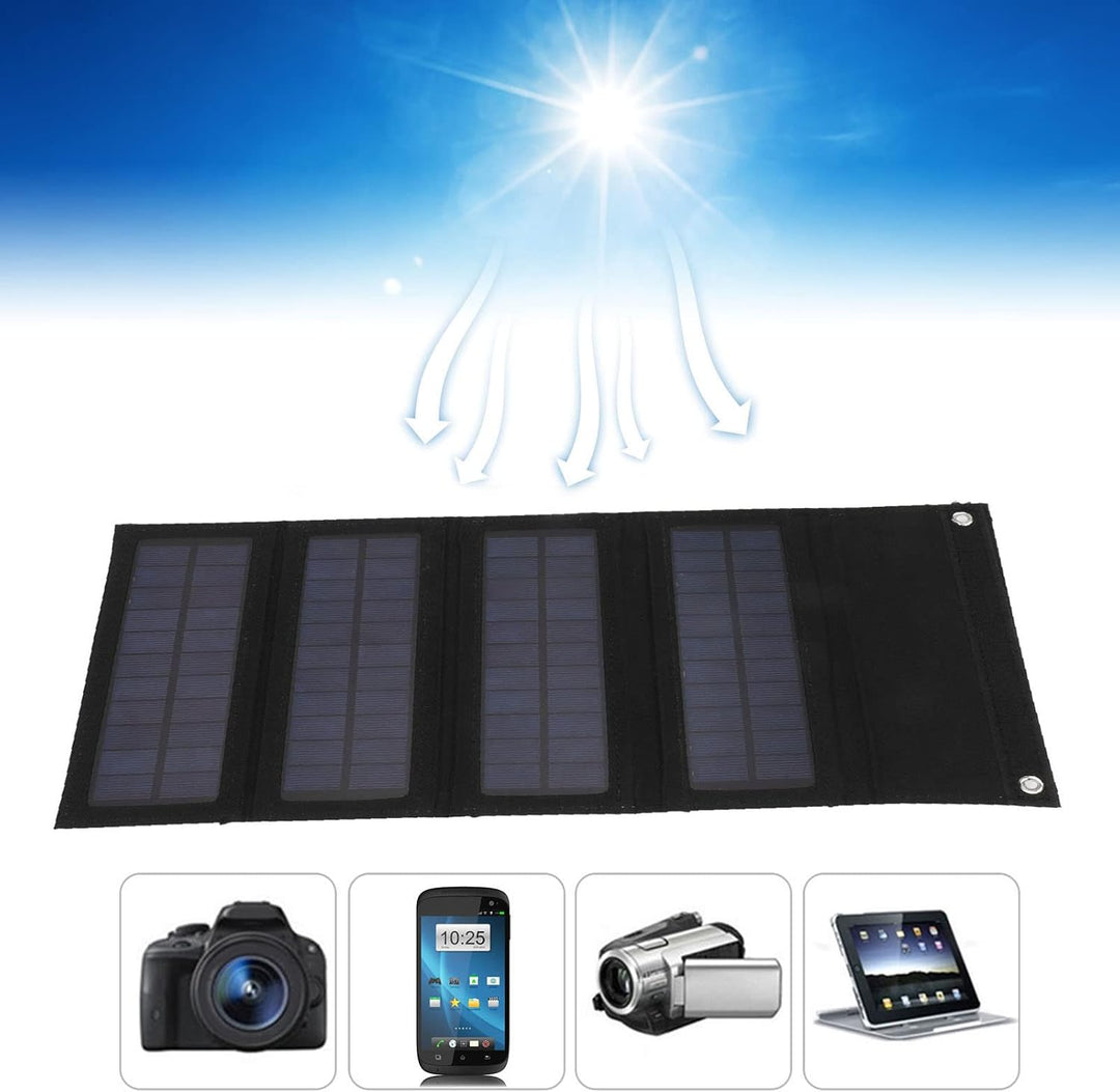 Robustes Faltbares 40-W-Solarpanel-Ladegerät für Outdoor-Camping-Wandern, Tragbares Monokristallines