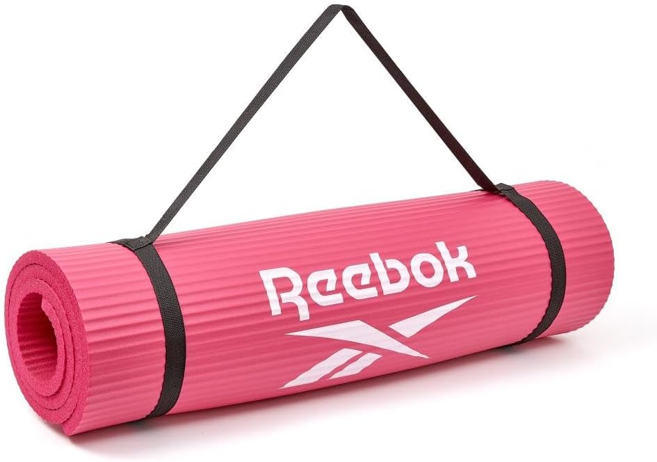 Reebok Trainingsmatte - Rutschfeste Gymnastikmatte aus natürlichem Gummi in 7mm, 10mm, 15mm und vers