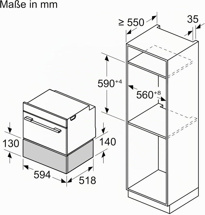 Siemens BI710C1B1 iQ700, Smarte Wärmeschublade, 60 x 14 cm, Schwarz, Niedrigtemperaturgaren, Teller