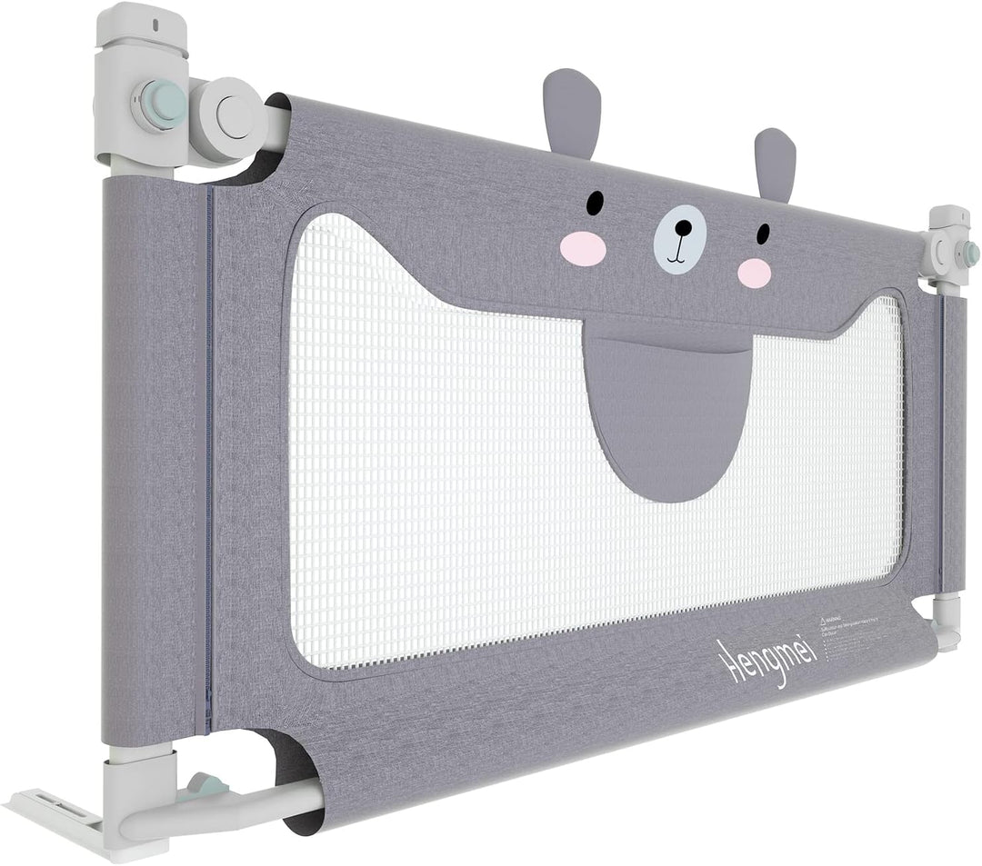 HENGMEI Bettgitter Bettschutzgitter Kinderbettgitter 150cm Babybettgitter Rausfallschutz höhenverste