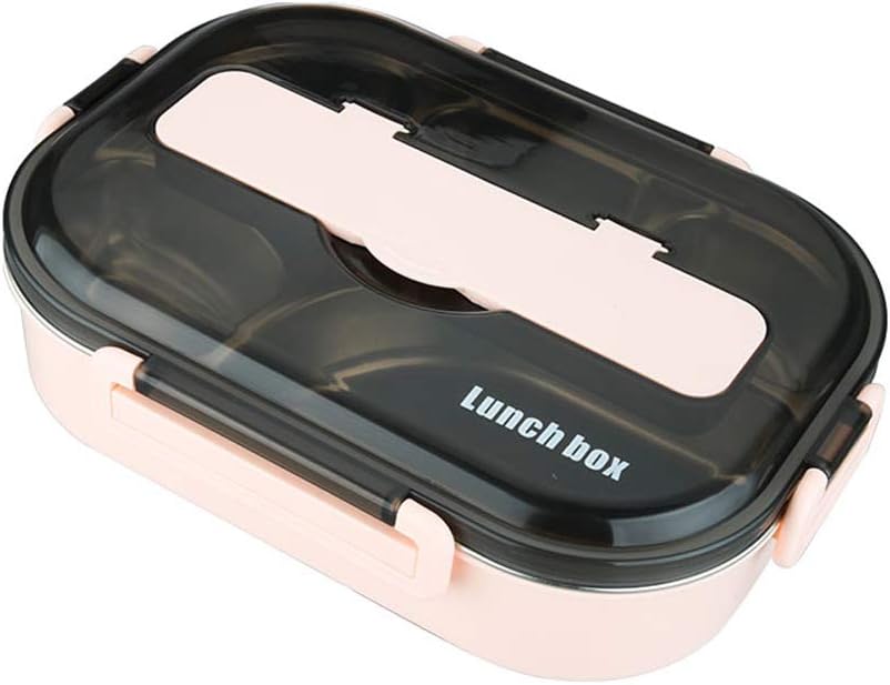 Brotdose aus Edelstahl,Lunchbox mit 2/3/4/5 Fächern,mit Stäbchen und Löffel,Bento Box zum Wandern/Re