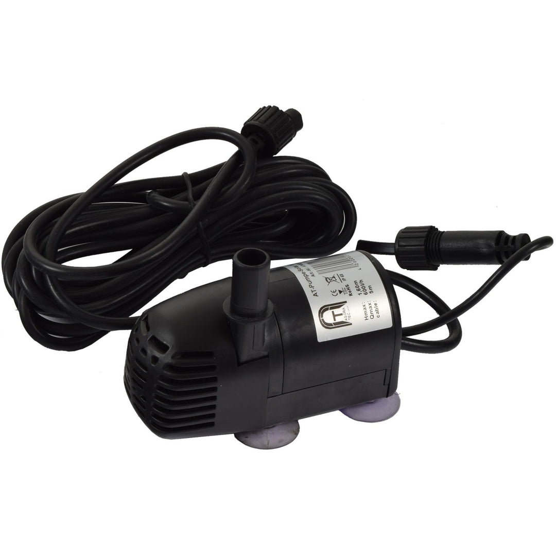 Agora-Tec® Ersatzpumpe Solar Teichpumpen-Set AT-10W-BL und AT-10W-BLH inkl. zusätzliche Buchse für L