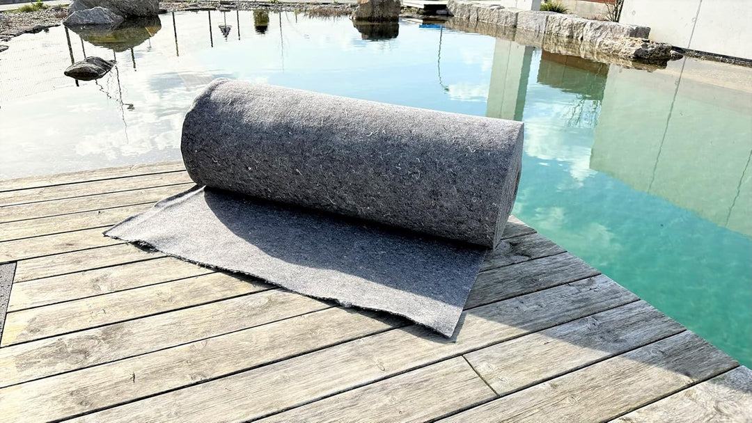 Wacredo Premium Vlies 500 g/m² 2 x 7,5m Abschnitt Teichvlies Schutzvlies Teichschutzvlies Poolvlies