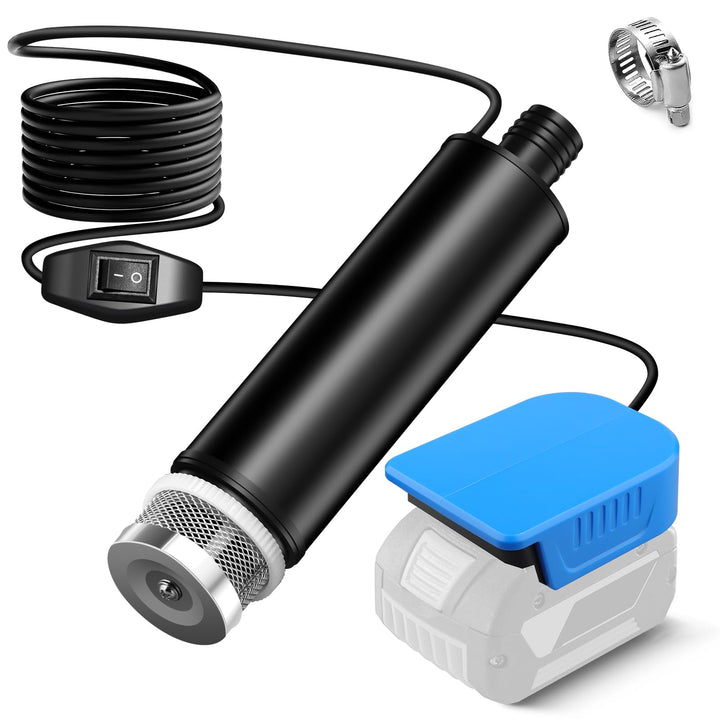 Tauchpumpe Kompatibel mit Bosch GBA 18V Batterie, 30L/min, Lift 15FT, 120W angetriebene Wasserpumpe,