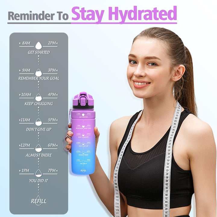 Niggeey Sport Trinkflasche 500ml, 700ml, 1L, 1,5L Trinkflasche Kinder Auslaufsicher, BPA-frei Tritan