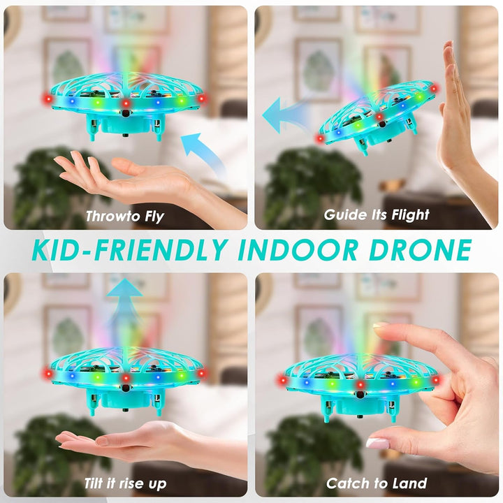 Mini Drohne für Kinder,Hover Fliegender Ball für Kinder,LED Schwebender Spielball,UFO Fliegender Bal
