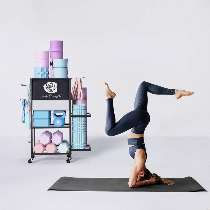 Aufbewahrungsregal für Yogamatte, Heim-Fitnessstudio, Workout-Ausrüstung, Organizer, Fitness-Gewicht