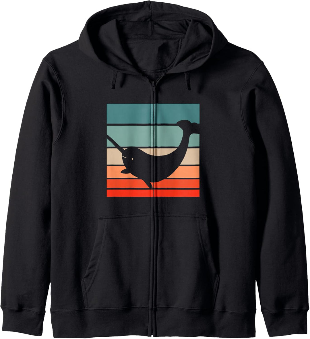 Narwal Retro Style Vintage Kapuzenjacke
