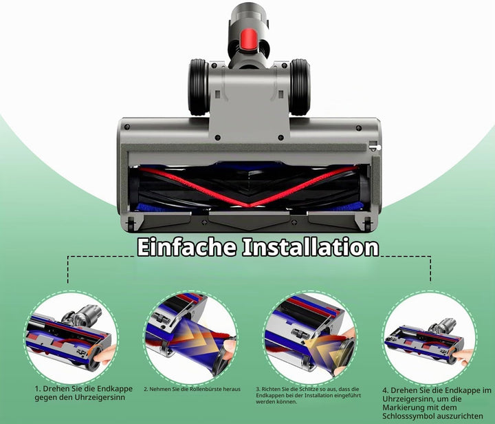 Bürste Kompatibel mit Dyson V7 V8 V10 V11 V15 Staubsauger, Ersatzteile Bürstenkopf mit LED-Leuchten,