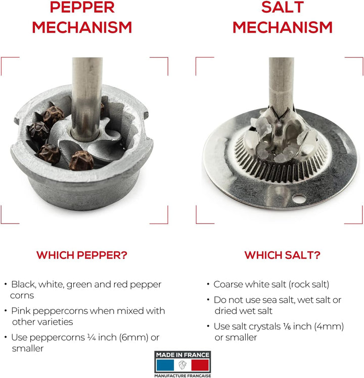 Peugeot Paris Manuelle Pfeffermühle, Klassische Mahlgradeinstellung, Höhe: 22 cm, Holz, Natur, 08704