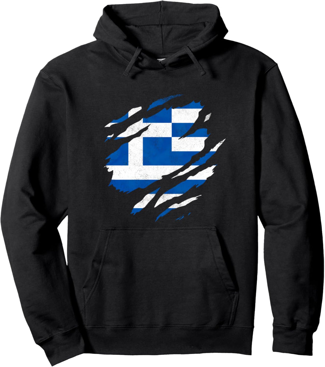 Griechische Fahne Hellenen Hellas Flagge Griechenland Pullover Hoodie