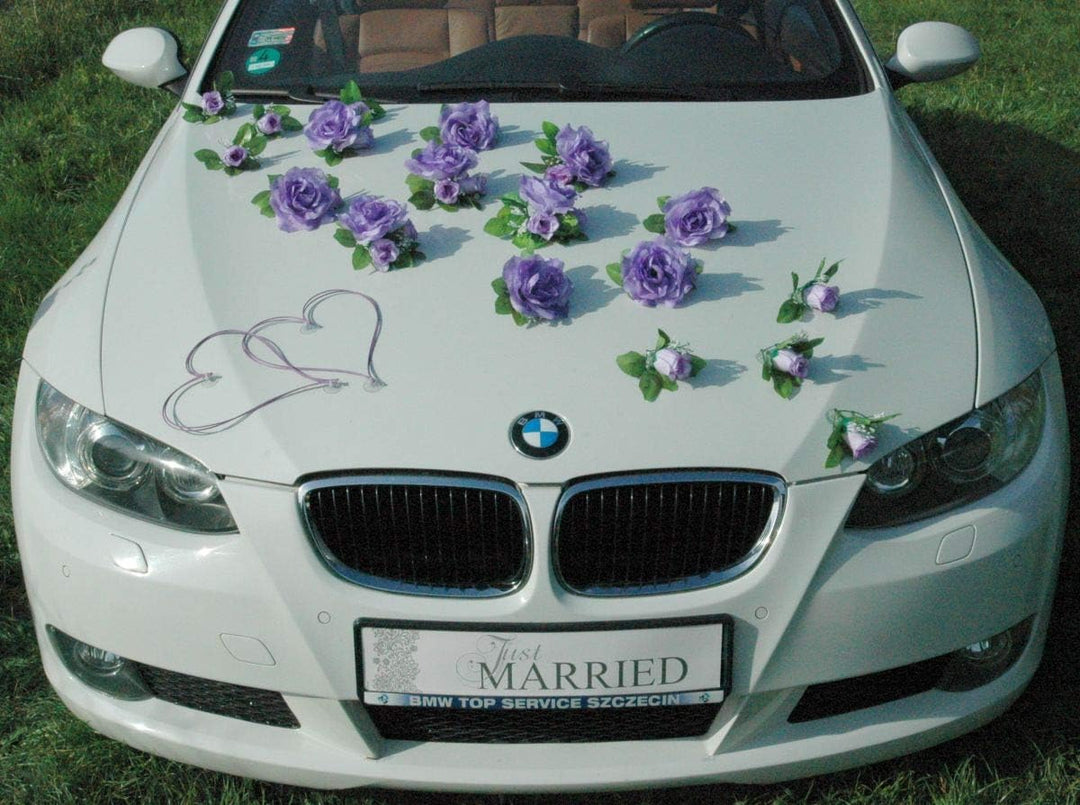 Traumschmuck Auto Schmuck Braut Paar Rose Deko Dekoration Autoschmuck Hochzeit Car Auto Wedding Deko