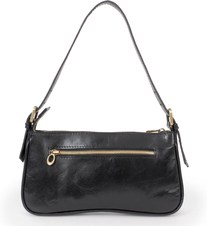 Catwalk Collection Handbags - Klein Damen Schultertasche - Henkeltasche - Leder mit Krokodilprägung