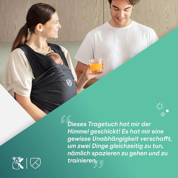 Koala Babycare Babytragetuch - Einfach anzuziehen - Elastisches Tragetuch bis zu 15 kg - Verstellbar