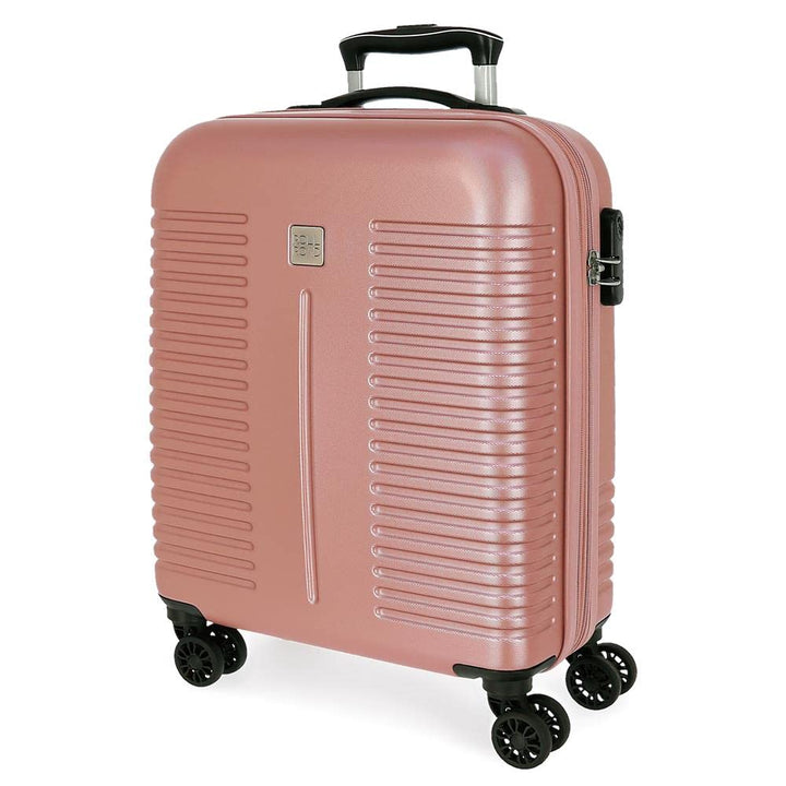 Roll Road India Kabinentrolley, Rosa, 40 x 55 x 20 cm, Hartplastik, seitlicher Kombinationsverschlus