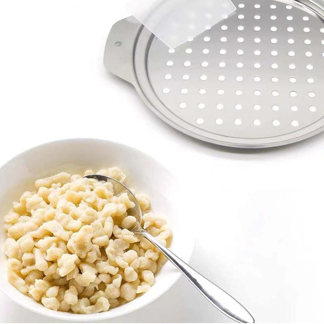 Spätzlesieb,Spätzlepresse,Spätzlehobel,Edelstahl Spätzlereibe,Spätzleaufsatz,Spätzle-Ass mit Schaber