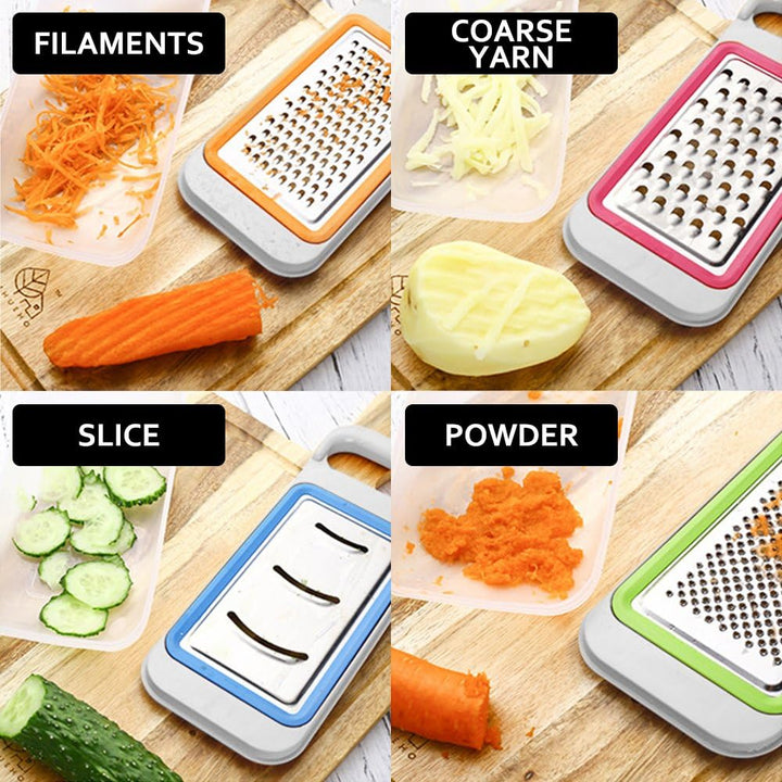 Obst Gemüse Schneidemaschinen Set mit Orangen Peelern, FineGood 4 Packs MultifunktionsSpiralizer Dic