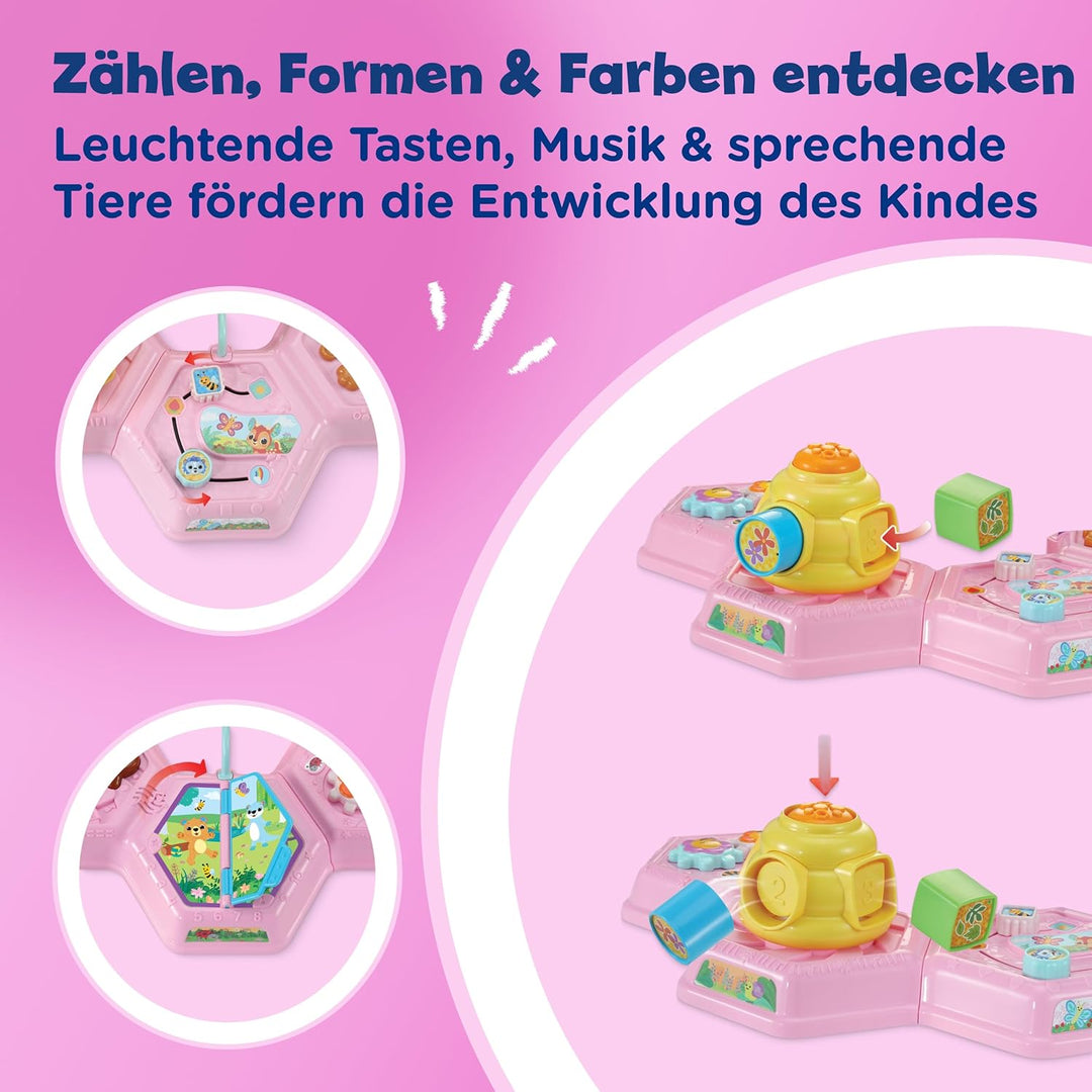 Vtech Babys Entdeckertisch Pink I Interaktiver Spieltisch mit Licht Musik, Formen, Zahlen I Lerntisc