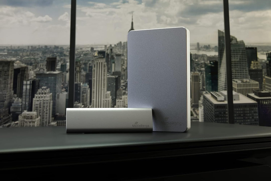 MediaRange Externes SSD Laufwerk 480 GB - USB Type-C Solid State Laufwerk mit 3.2 Gen 2 Flash Techno