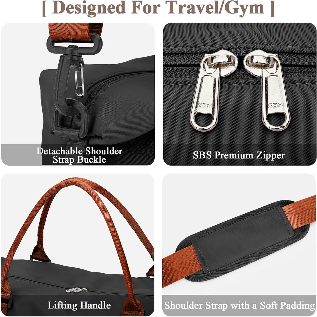 Reisetasche Damen Handgepäck Tasche Sporttasche Weekender Bag Schwimmtasche Wasserdicht Travel Bag D