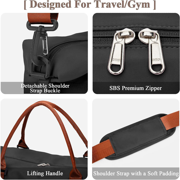 Reisetasche Damen Handgepäck Tasche Sporttasche Weekender Bag Schwimmtasche Wasserdicht Travel Bag D