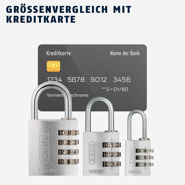 ABUS 34605 145/40 Kombinationsschloss, Schwarz 40mm, 40mm