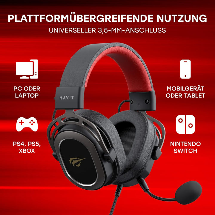 Havit H2008D GAMENOTE Gaming Headset with Mic — Wired Gaming Headset — 50 mm High Magnetic Surround