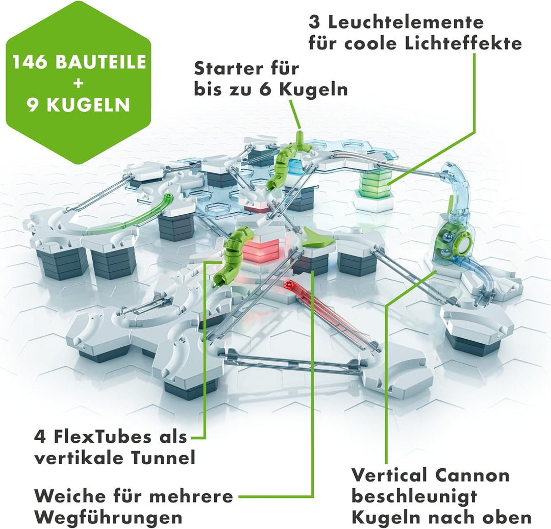Ravensburger GraviTrax Action-Set Energy 27482 - GraviTrax Starterset für Deine Kugelbahn - Murmelba