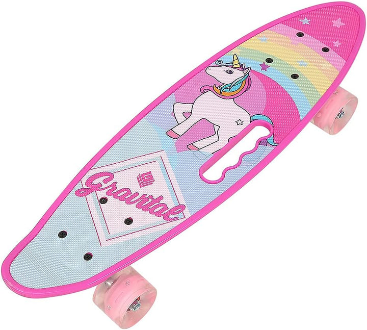 Skateboard Kinder, Komplettboard hochwertige mit LED-Leuchtrollen für ab 4 Jahren Kinder, Jungen, Mä