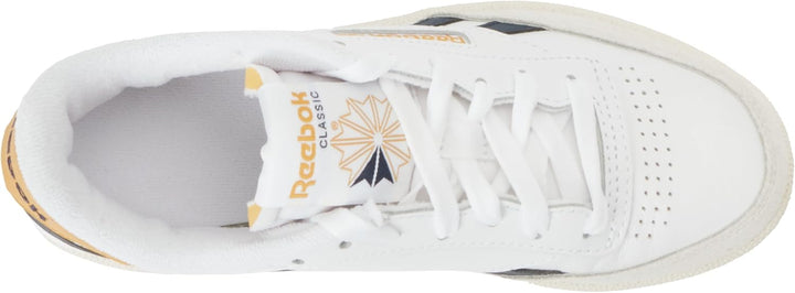 Reebok Herren Club C Revenge Sneaker 34 EU Ftwr White Vector Navy Retro Gold F23 R, 34 EU Ftwr White