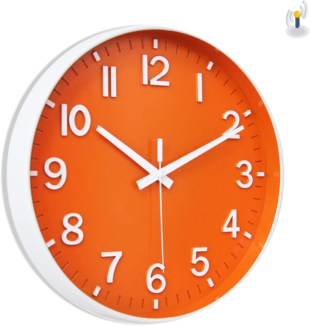 HZDHCLH Funkuhr 30 cm Grosses Ziffernblatt Wanduhr Geräuschlos,Geeignet für Schule, Zuhause, Wanddek