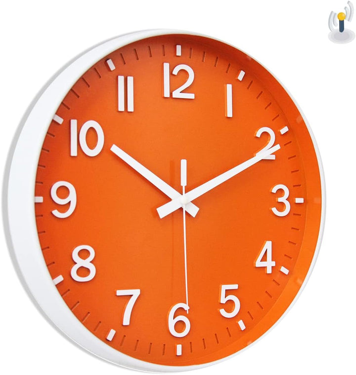 HZDHCLH Funkuhr 30 cm Grosses Ziffernblatt Wanduhr Geräuschlos,Geeignet für Schule, Zuhause, Wanddek