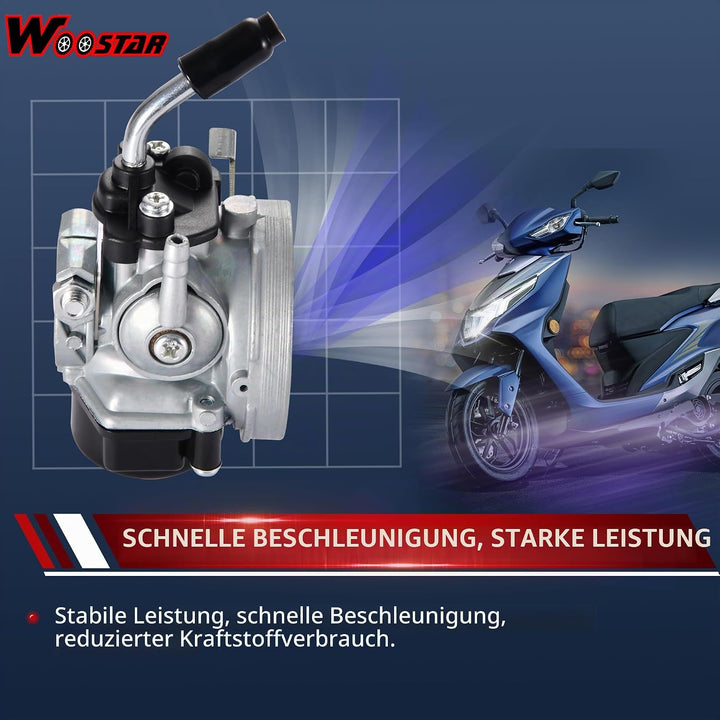 WOOSTAR 19mm Vergaser with Luftfilter Dichtung Versammlung Ersatz für 2 Stroke 47ccm 49ccm Mini ATV