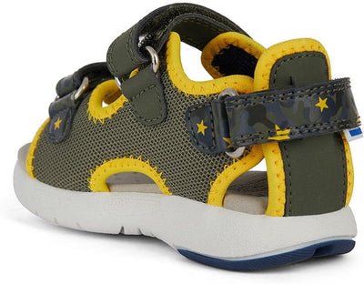 Geox B Sandal Multy Boy A Lauflernschuhe, Military Ochreyellow