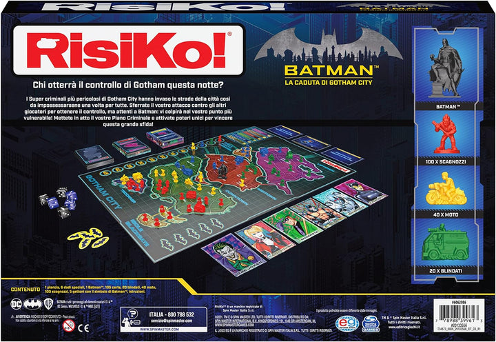 Spin Master - Editrice Giochi, Risiko! Batman DC, Strategiespiel, Brettspiel, ab 10 Jahren, Italieni