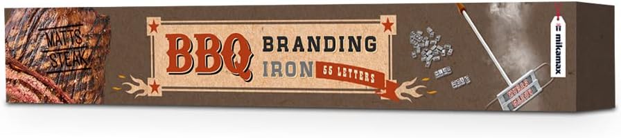 mikamax – BBQ Branding Iron – BBQ gagdet - personalisiertes Geschenk - Brandeisen - Gourmet - Fleisc