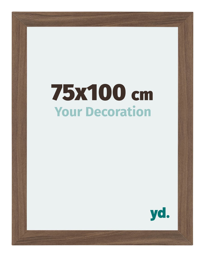 yd. Your Decoration - Bilderrahmen 75x100 cm - Nussbaum Dunkel - Billderrahmen aus MDF mit Acrylglas